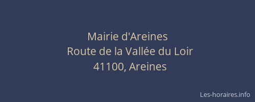 Mairie d'Areines