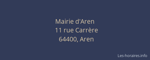 Mairie d'Aren
