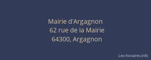 Mairie d'Argagnon