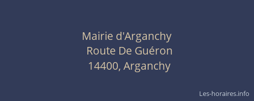 Mairie d'Arganchy