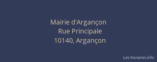 Mairie d'Argançon