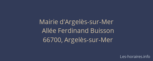 Mairie d'Argelès-sur-Mer