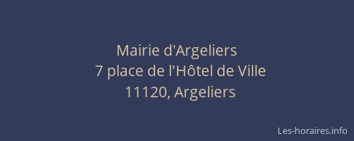 Mairie d'Argeliers