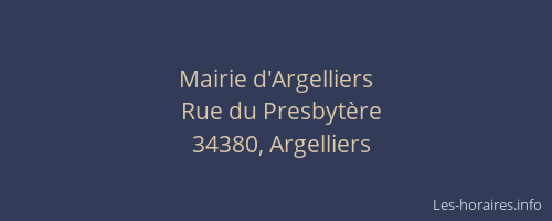 Mairie d'Argelliers