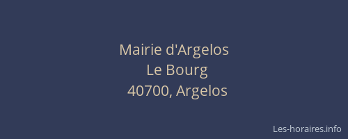 Mairie d'Argelos