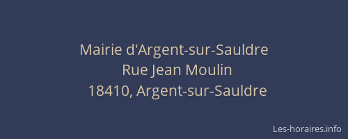 Mairie d'Argent-sur-Sauldre