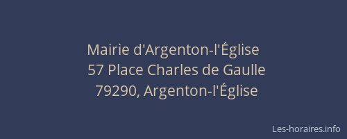 Mairie d'Argenton-l'&Eacute;glise