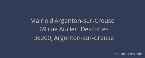 Mairie d'Argenton-sur-Creuse