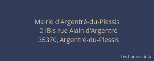 Mairie d'Argentré-du-Plessis
