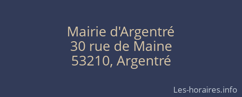 Mairie d'Argentré