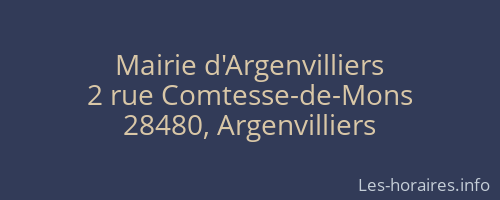 Mairie d'Argenvilliers