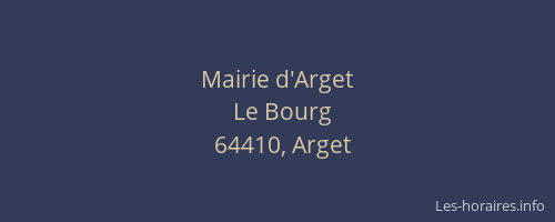 Mairie d'Arget