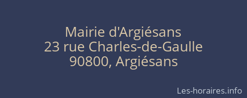 Mairie d'Argiésans