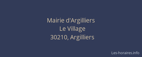 Mairie d'Argilliers