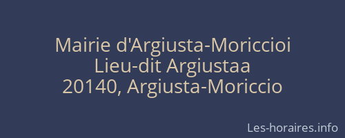 Mairie d'Argiusta-Moriccioi