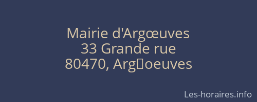 Mairie d'Argœuves