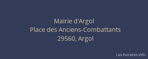 Mairie d'Argol