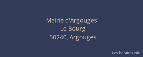 Mairie d'Argouges