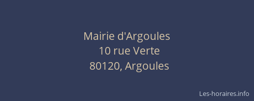 Mairie d'Argoules