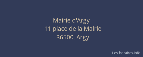 Mairie d'Argy