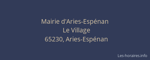 Mairie d'Aries-Espénan