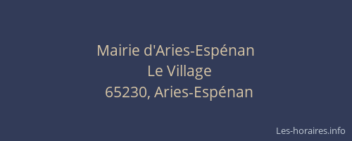 Mairie d'Aries-Esp&eacute;nan