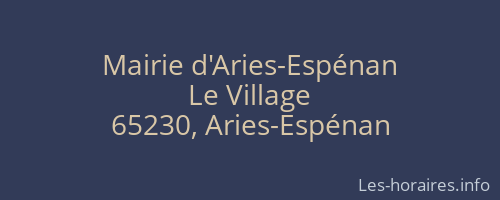 Mairie d'Aries-Espénan