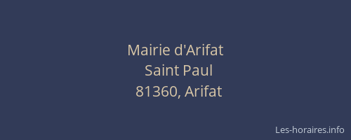 Mairie d'Arifat