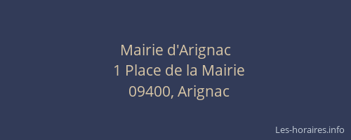 Mairie d'Arignac