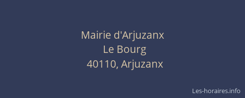 Mairie d'Arjuzanx