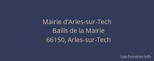 Mairie d'Arles-sur-Tech