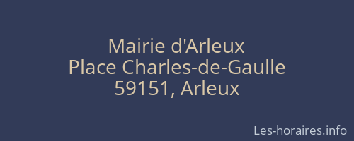 Mairie d'Arleux