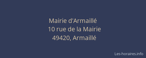 Mairie d'Armaillé
