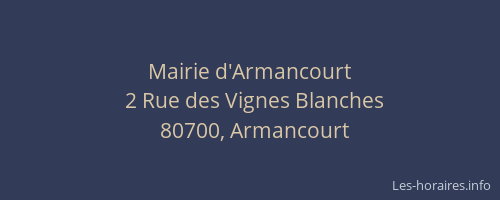 Mairie d'Armancourt