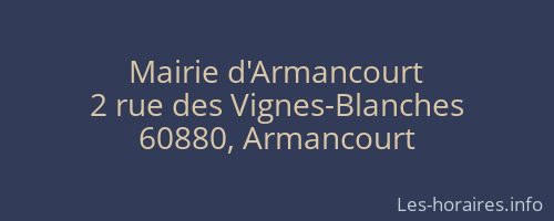 Mairie d'Armancourt