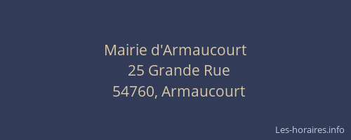 Mairie d'Armaucourt