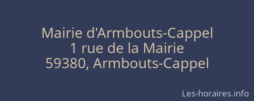 Mairie d'Armbouts-Cappel