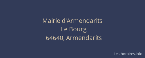 Mairie d'Armendarits