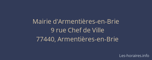 Mairie d'Armentières-en-Brie