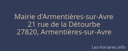 Mairie d'Armentières-sur-Avre