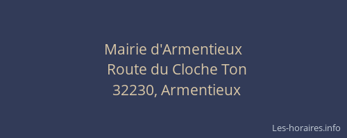Mairie d'Armentieux