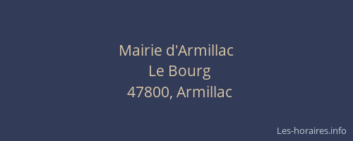 Mairie d'Armillac
