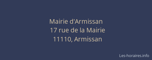 Mairie d'Armissan