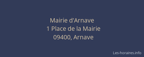 Mairie d'Arnave