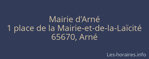 Mairie d'Arné