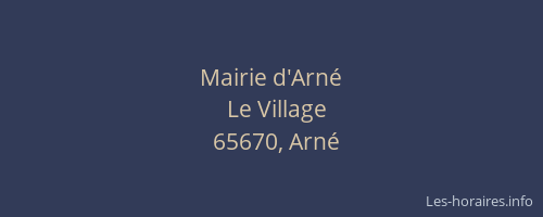 Mairie d'Arné