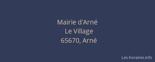 Mairie d'Arn&eacute;