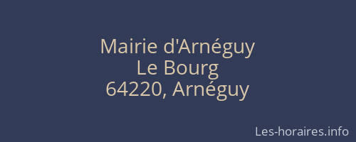 Mairie d'Arnéguy