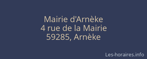 Mairie d'Arnèke