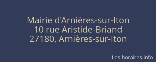 Mairie d'Arnières-sur-Iton